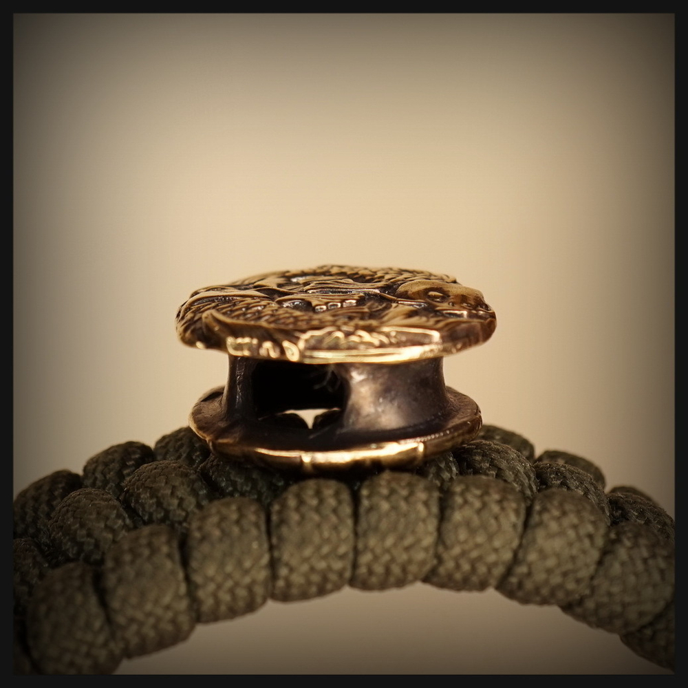 Бусина - вставка для браслета "Карпы Кои" , латунь