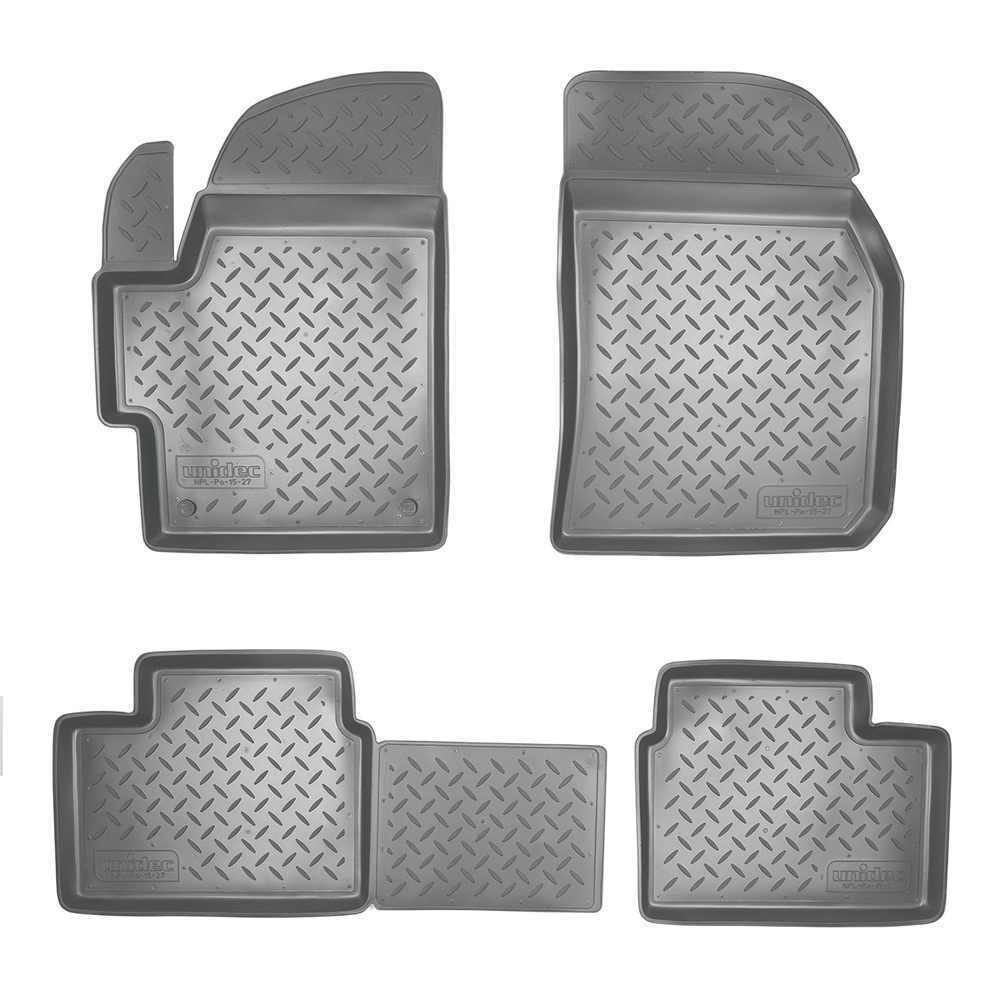 Ковры в салон Norplast/Unidec для Daewoo Matiz (2001-2005), Серый, арт.NPL-Po-15-27-G