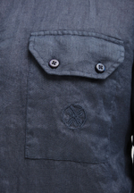 Рубашка мужская Лен DARK BLUE