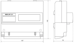 Счетчик электроэнергии трехфазный однотарифный INCOTEX Меркурий 231 AM-01 5(60) А без привязки к региону