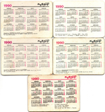 № 50 Набор из 5 стерео Календариков. Мультфильмы СССР 1990 г.