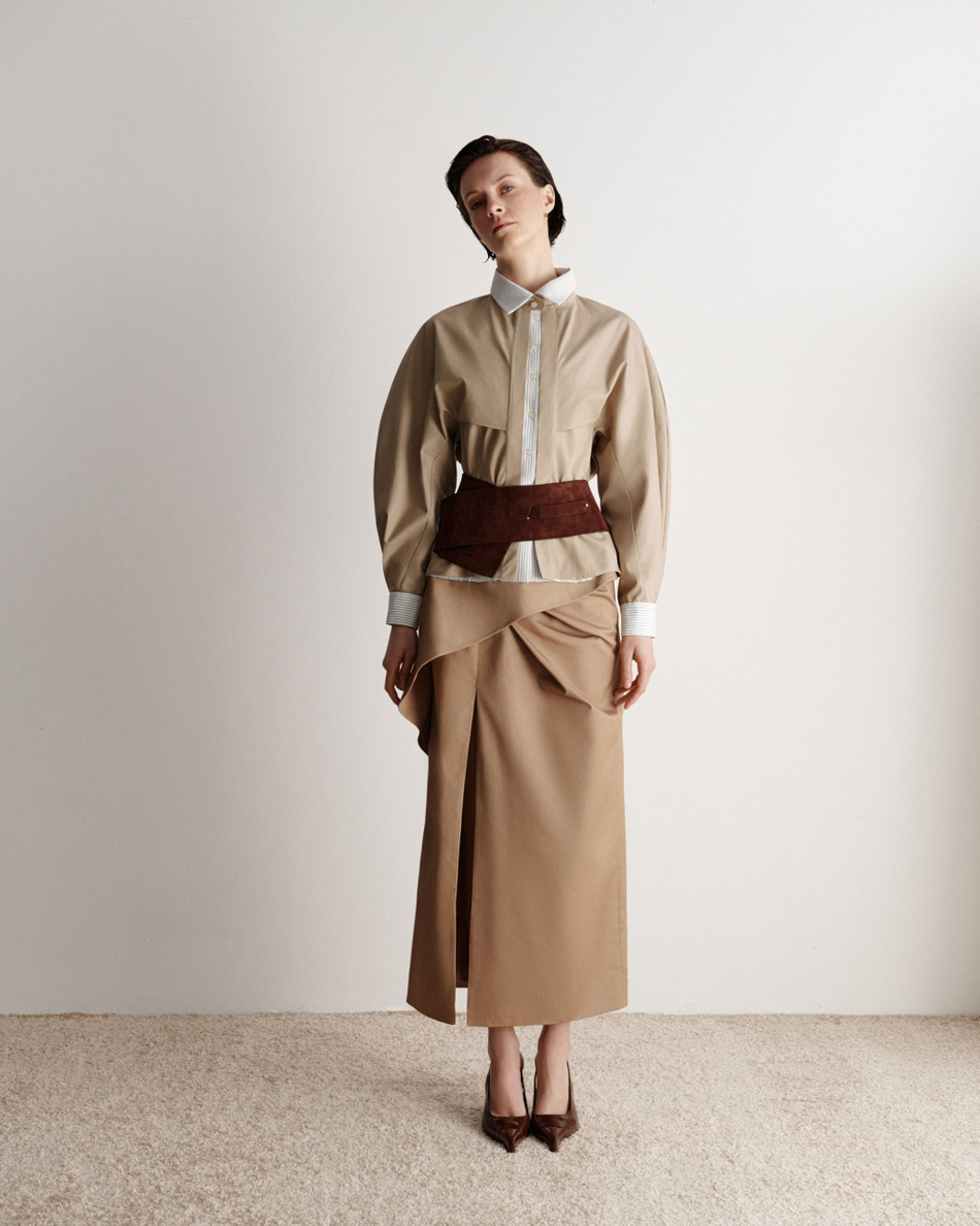 Юбка асимметричная  миди