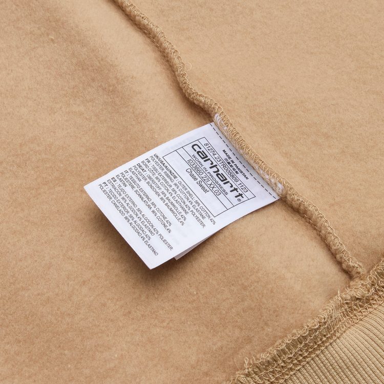 Толстовка мужская Carhartt WIP Chase Sweatshirt артикул:I033660_sable - купить в магазине Дайс