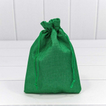 Мешочек 14х20см Лен искусственный (Зеленый)