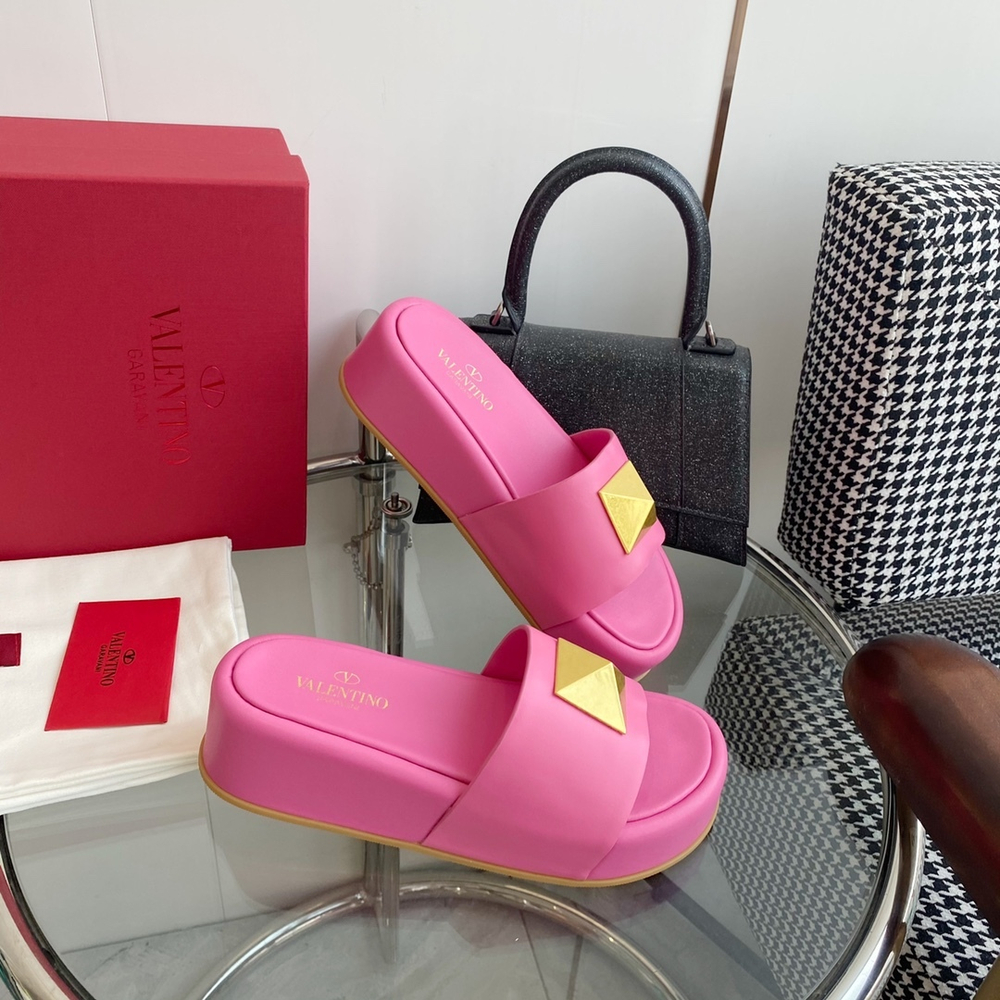 Valentino Roman Stud Slide Sandal