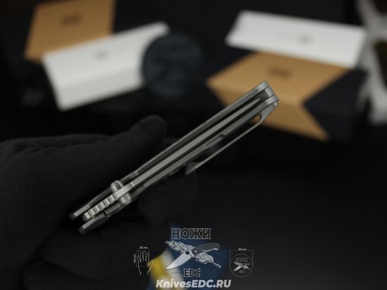 Нож складной WE Knife Riff-Raff WE22020B-3 сталь клинка CPM-20CV, рукоять титан