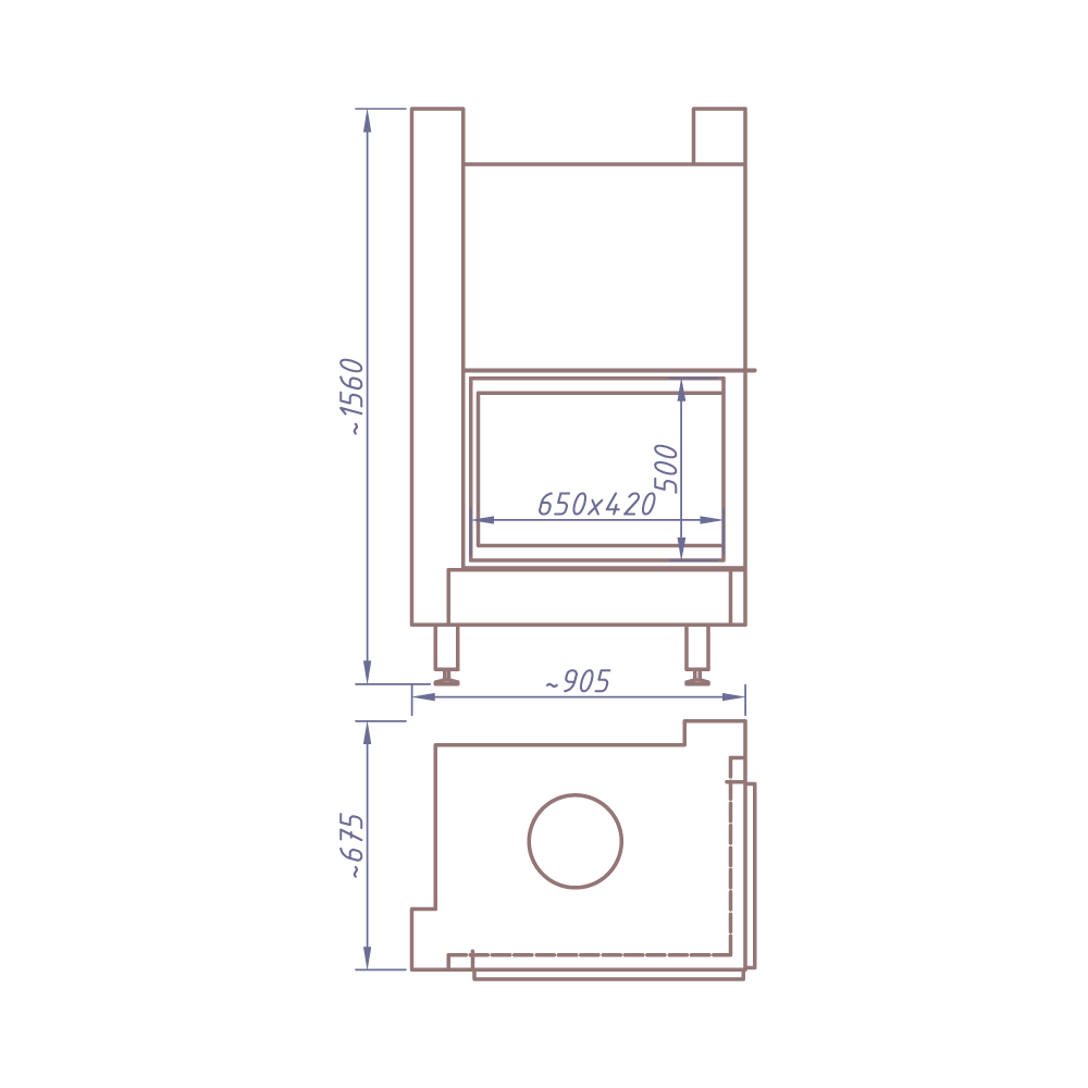 КАМИННАЯ ТОПКА CFR 650G (STAV)