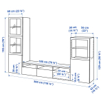 Комбинация для хранения ТВ - IKEA BESTÅ/BESTA, 193x42x300см, черный, БЕСТО ИКЕА