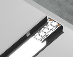 Ambrella Алюминиевый профиль накладной 15.5*6 для светодиодной ленты до 11мм Alum Profile GP1700BK