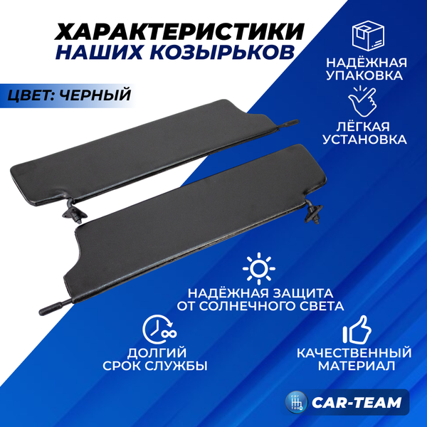 Козырьки солнцезащитные черные на Лада Нива 4x4 (21213/21313)