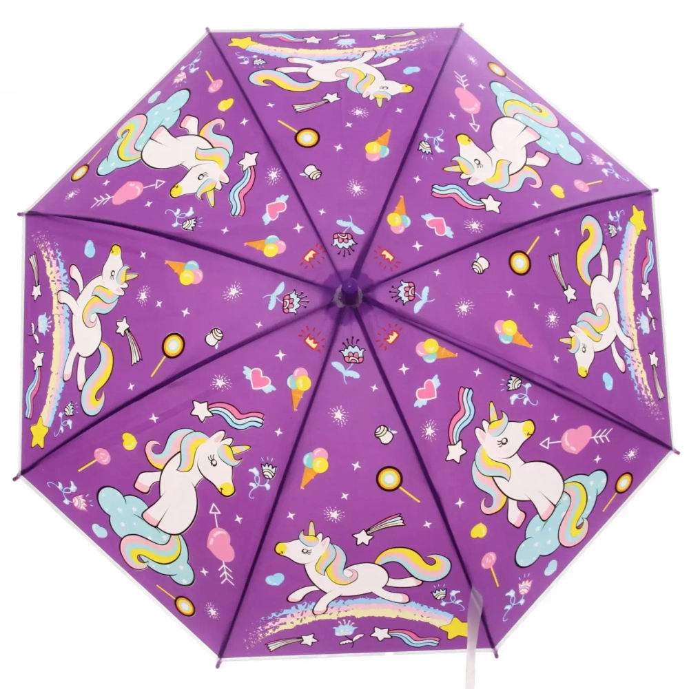 Зонт детский полуавтомат «Ultramarine - Единорожек на луне», 8 спиц, d-85см, длина в слож. виде 68см ●