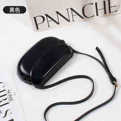 Сумка мини женская, ракушка, черная