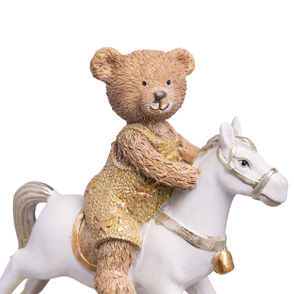 СТАТУЭТКА "МИШКА НА КОНЕ-КАЧАЛКЕ" 13Х6Х15 СМ