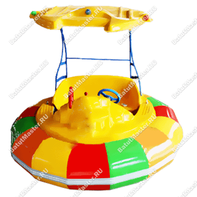 Электрическая бамперная лодка «Радуга» на часовом механизме, с водным пистолетом