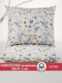 Наволочка комплект 2шт "Каролина" 70х70 см Сказка сатин