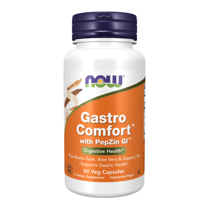 Добавка для поддержания слизистой желудка, Gastro Comfort with PepZinGI, Now Foods, 60 капсул