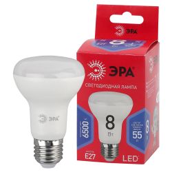 Лампа светодиодная ЭРА RED LINE LED R63-8W-865-E27 R 8Вт рефлектор холодный дневной свет Е27 | Лампы cветодиодные Рефлектор (R )