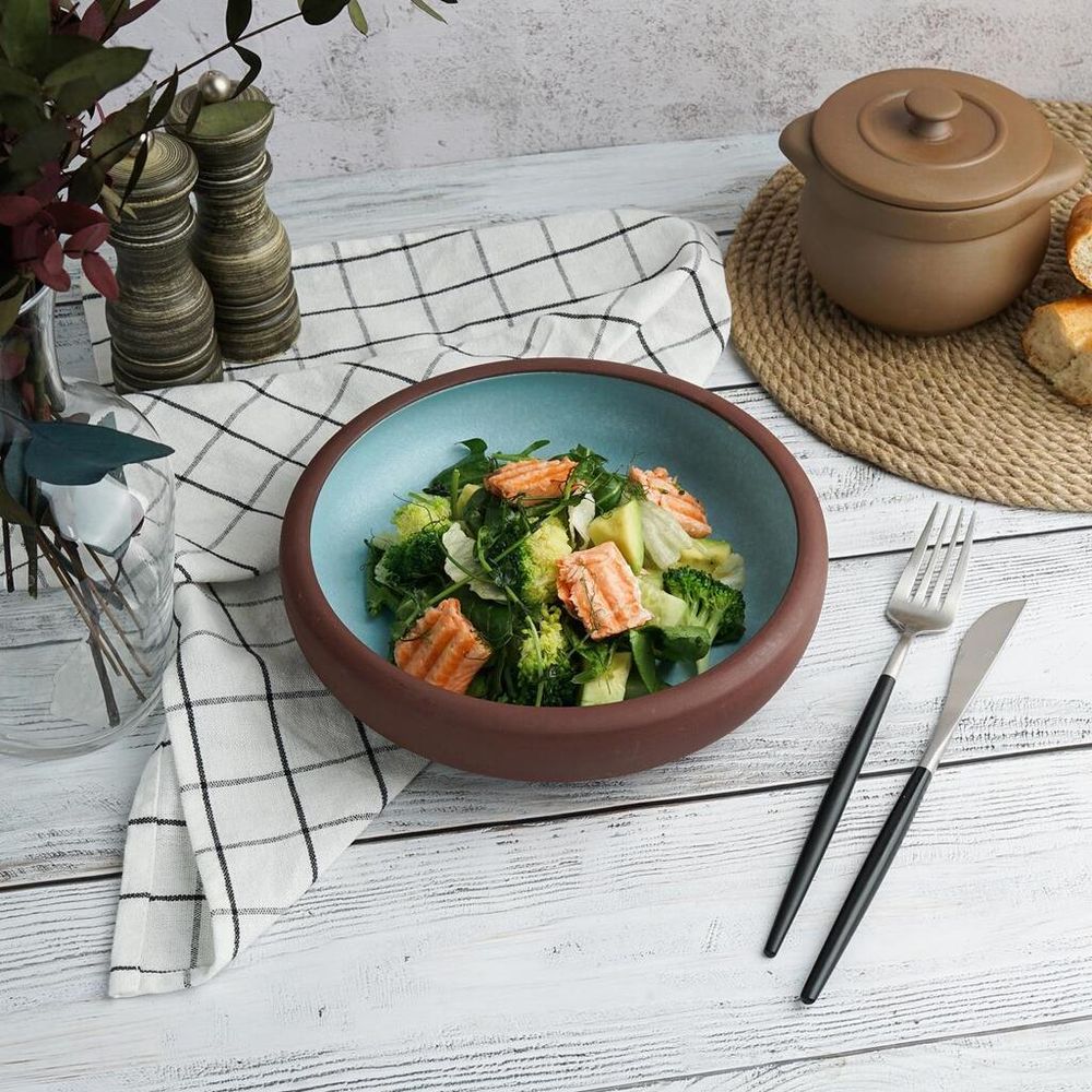 Салатник 800 мл d 21 см h5 cм Blue Matt New Brown Taiga P.L. [3]