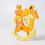 Деревянная мозаика пазл с акриловыми камнями "Восток", 52 детали