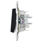 SKANDY Выключатель жалюзи 10А SK-V12Bl черный IEK