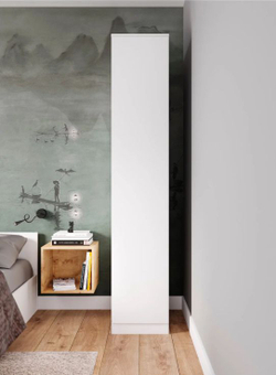 Шкаф-пенал Мори МШ 400 (ш402*г478*в2100мм), ЛДСП Белый