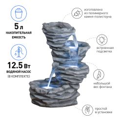 GWXF02637 GREEN APPLE Фонтан Водопад 55,5см