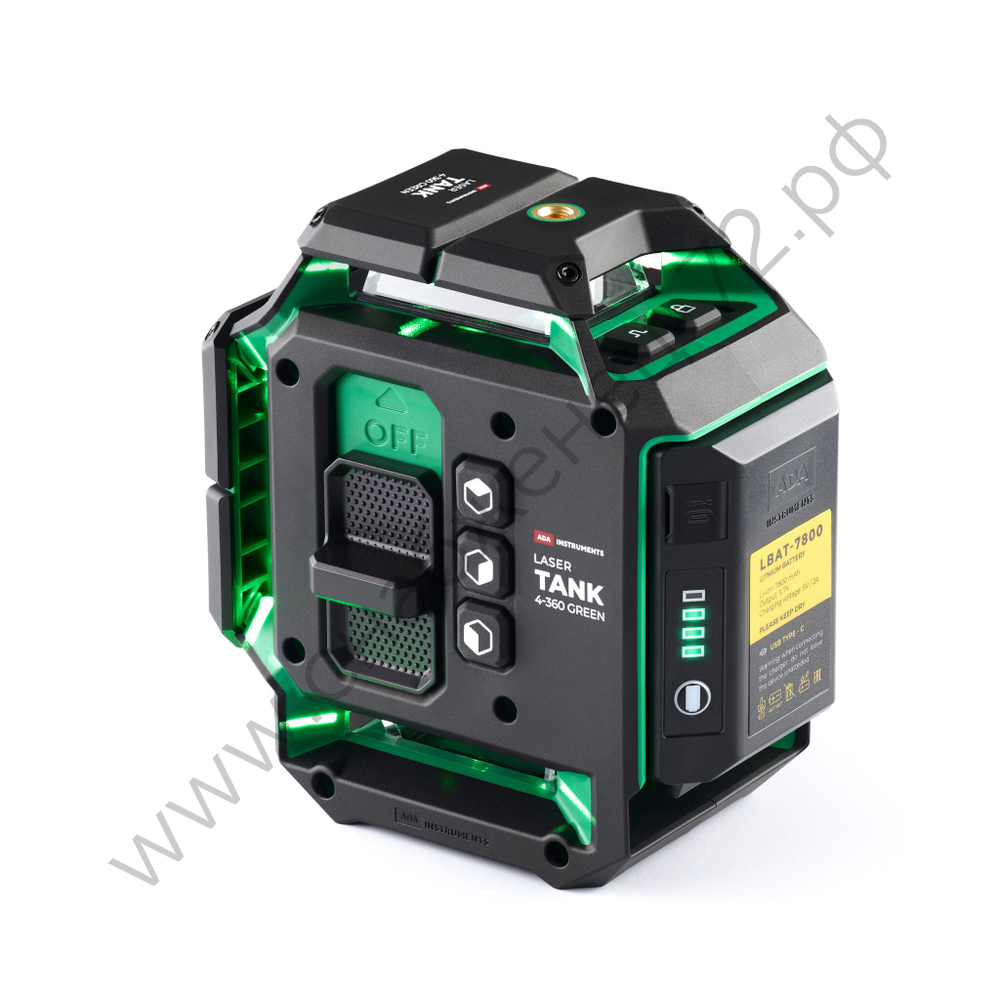 Лазерный уровень ADA LaserTANK 4-360 GREEN Basic Edition