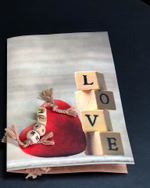 Открытка с бусинами " я+ты ,Love"