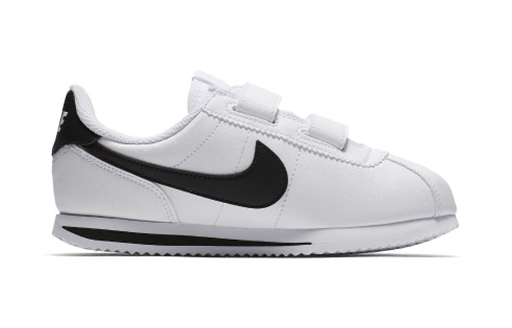 Middle-aged children Nike Cortez Basic Sl retro style low-cut children's running shoes white