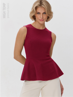 Вечерний топ-блузка с баской