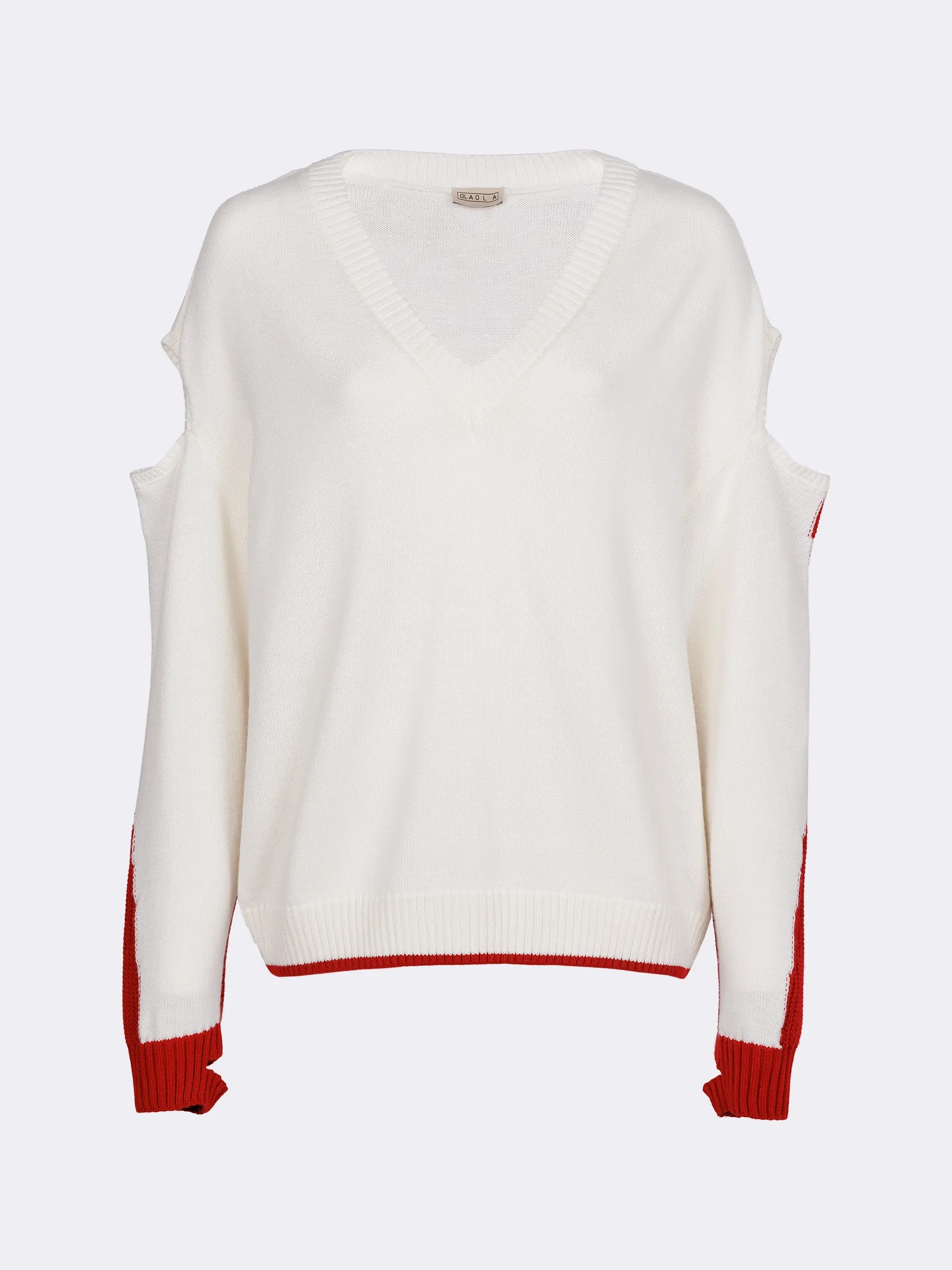 Свитер с разрезами на плечах OLA OLA