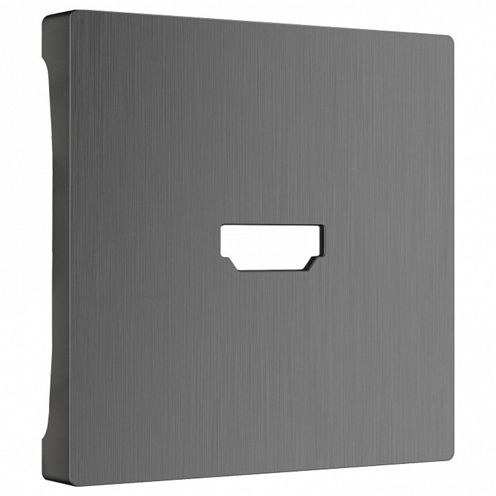 Накладка для розетки HDMI Werkel графит рифленый W1196004