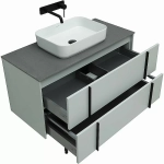Тумба с раковиной Allen Brau Reality 100 1.32007.PWM папирус матовый