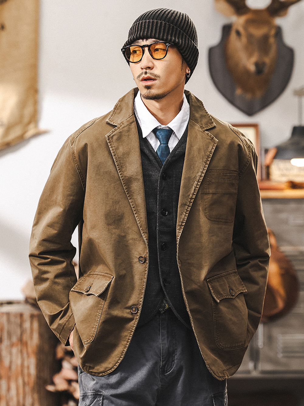 Американский ретро повседневный пиджак-куртка Maillard мужской весенний новый стиль