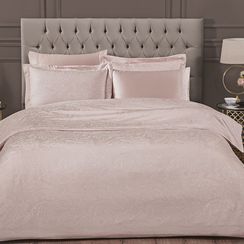 Постельное белье Avelina пудра жаккард deluxe TIVOLYO HOME Турция