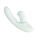 Мятный вибратор-кролик из 2 частей Fatima - 19 см. (Цвет: мятный)