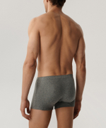 Мужские трусы шорты Atlantic, набор из 3 шт., хлопок, черные + серый меланж + темно-серый меланж, Basic 3BMH-007