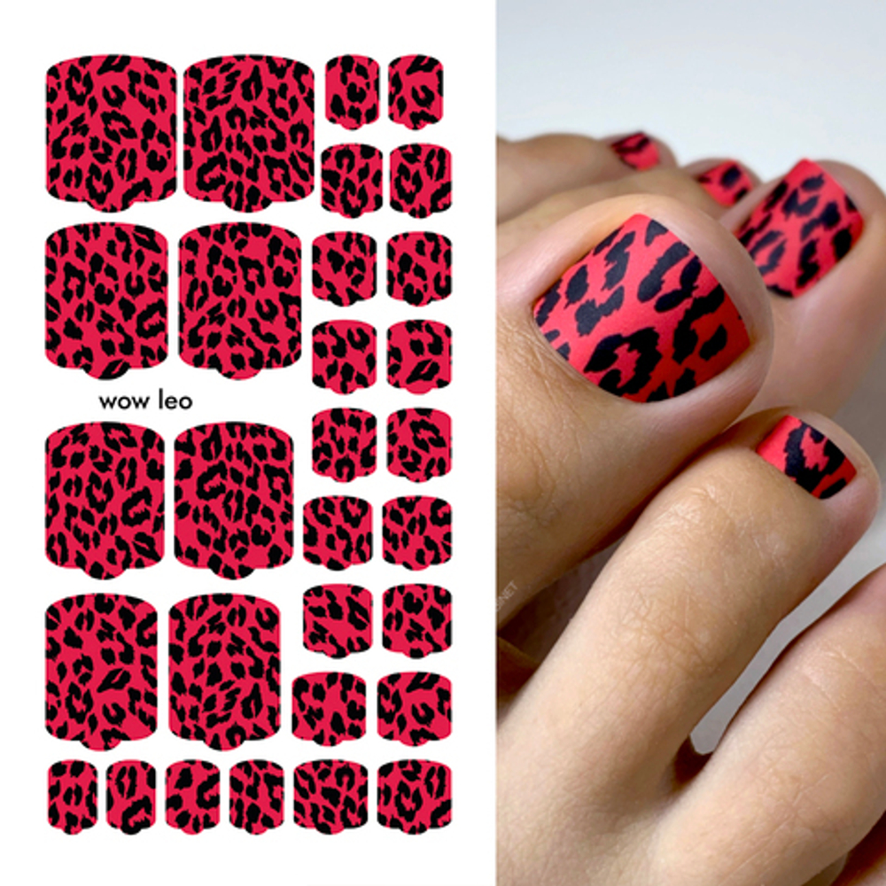 Плёнки для педикюра by provocative nails wow leo