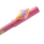 Ручка гелевая стираемая "Ice cream" синяя, 0,5мм, корпус ассорти, с топпером