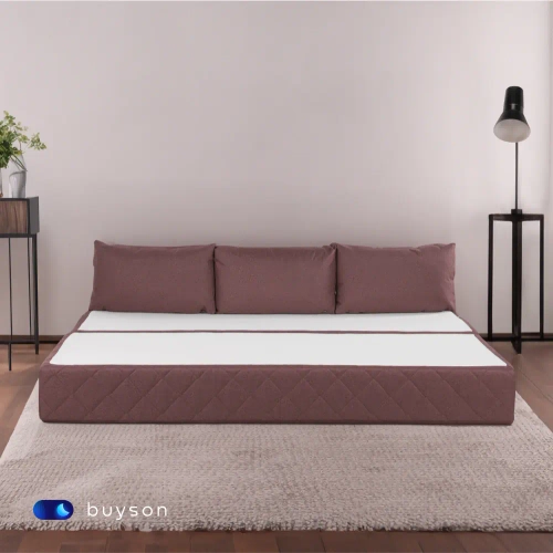 Бескаркасный диван-кровать (трансформер) BuyHit (бордовый)