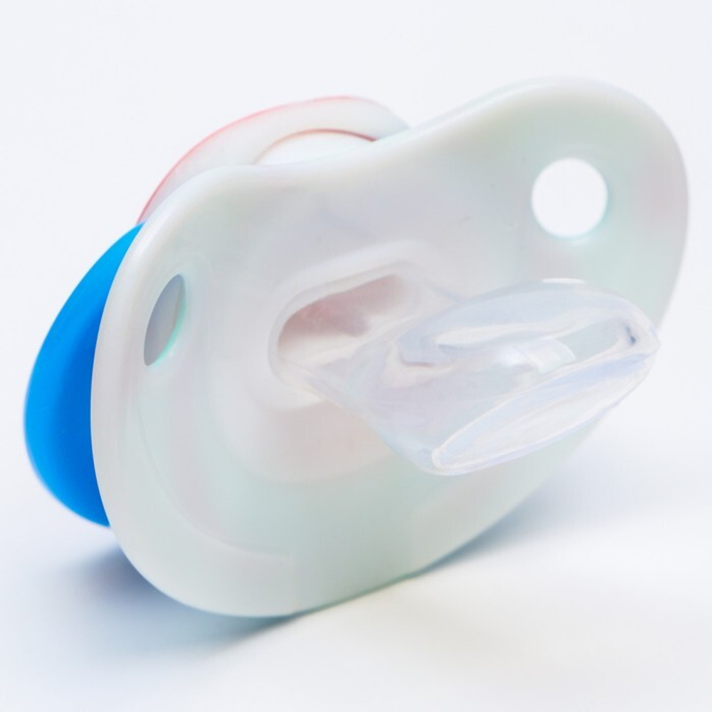 7441514 Соска-пустышка ортодонтическая, силикон, от 0 мес., с колпачком, «Арбузик»