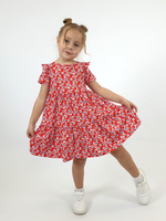 11-195-15 Платье для девочки с коротким рукавом Luneva
