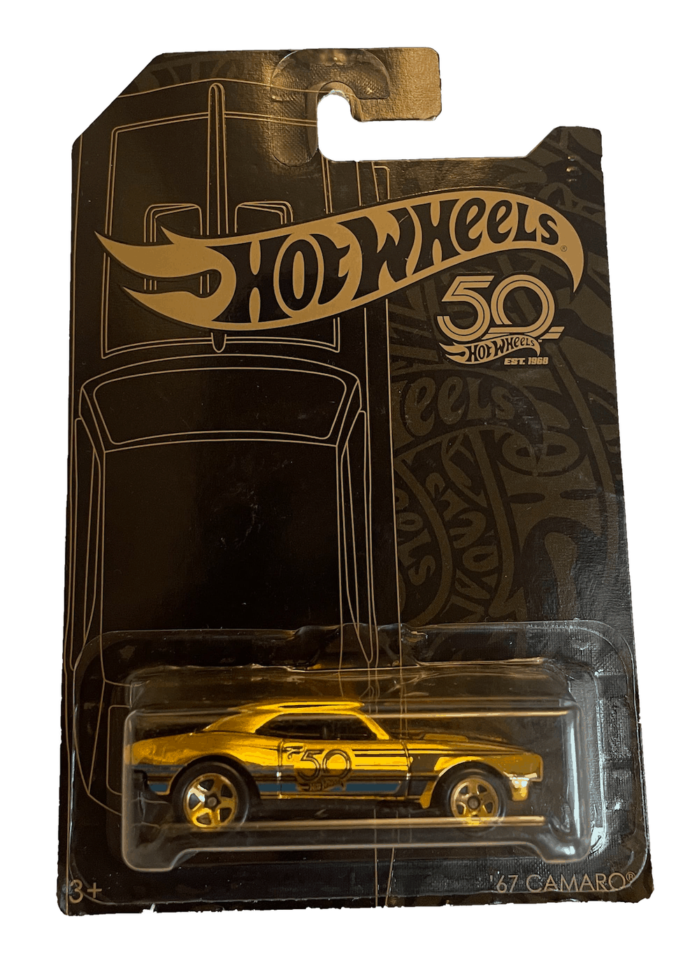 Hot Wheels 50th Anniversary Black & Gold Set 6/6 + Rare '67 Camaro Gold (2018)