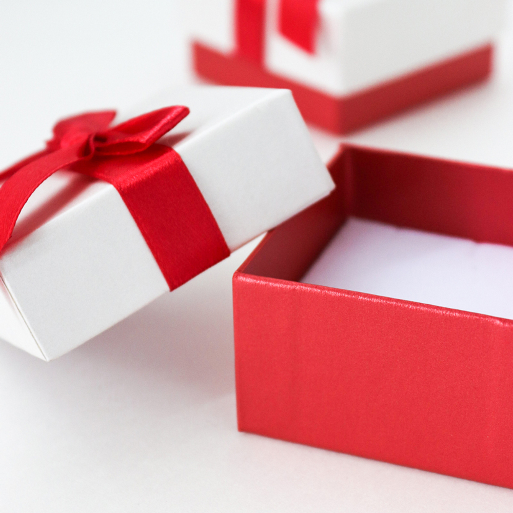 Бело‑красный футляр «РАФАЭЛЛО» под гарнитур.