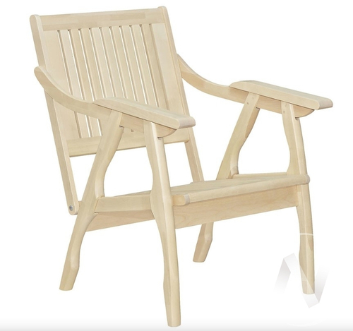 Кресло массив решетка (бесцветный лак)