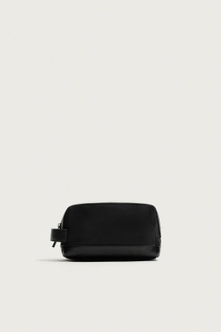 ZARA КОМБИНИРОВАННАЯ НЕЙЛОНОВАЯ КОСМЕТИЧКА, ЧЕРНЫЙ