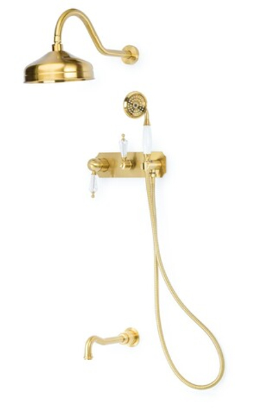 Смеситель для ванны, встроенный Medici, с прозрачным Swarovski