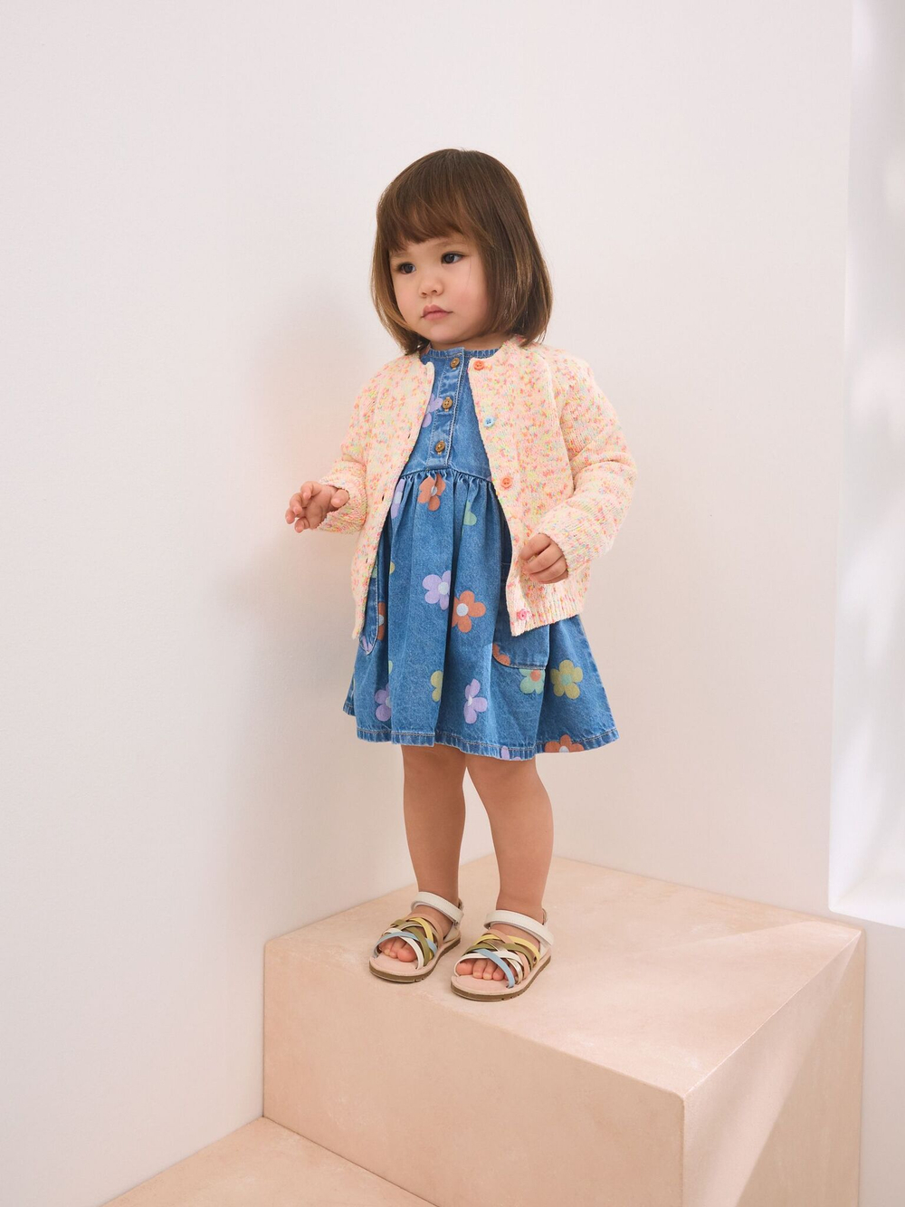 Кардиган для девочки Next AB6-927, Персиковый