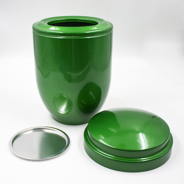Урна для праха металл зеленый глянец