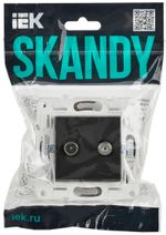 SKANDY Розетка двойная TV+SAT SK-A13T титан IEK